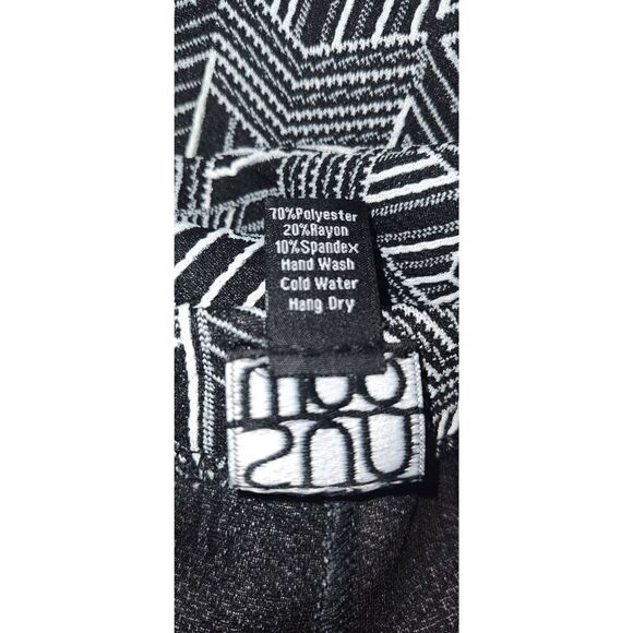 Clara Sun Woo black white geometric pants size Small Comfort waist - Picture 4 of 4